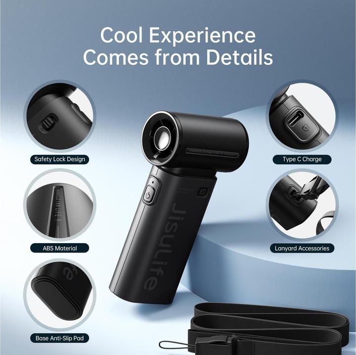 Produktbild Jisulife Handheld Fan Life9 (3600mAh) black