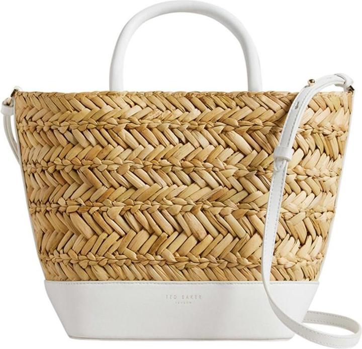 Actual product image TED Baker Ivelie Medium Raffia Tote Dames - White - One Size