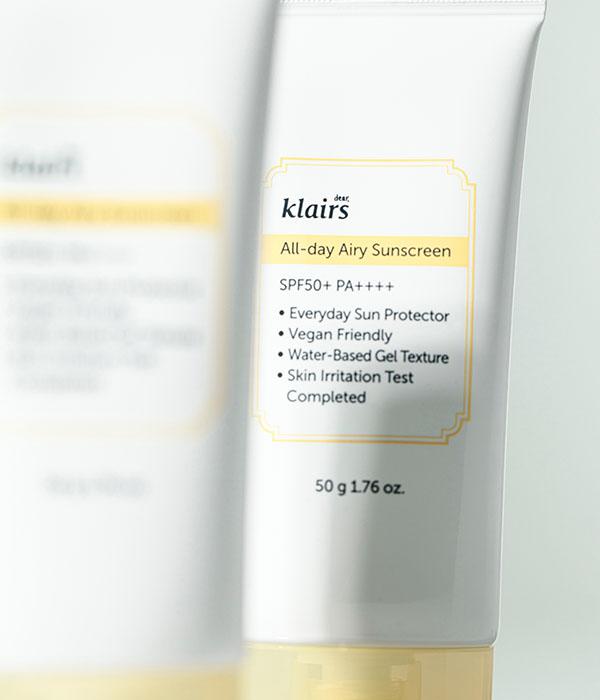 Image du produit Klairs All-day Airy Sunscreen (Crème solaire, SPF 50+, 50 ml)