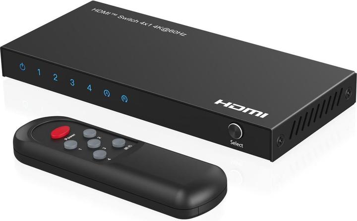 MicroConnect 4K@60Hz HDMI Switch 4x1, HDCP