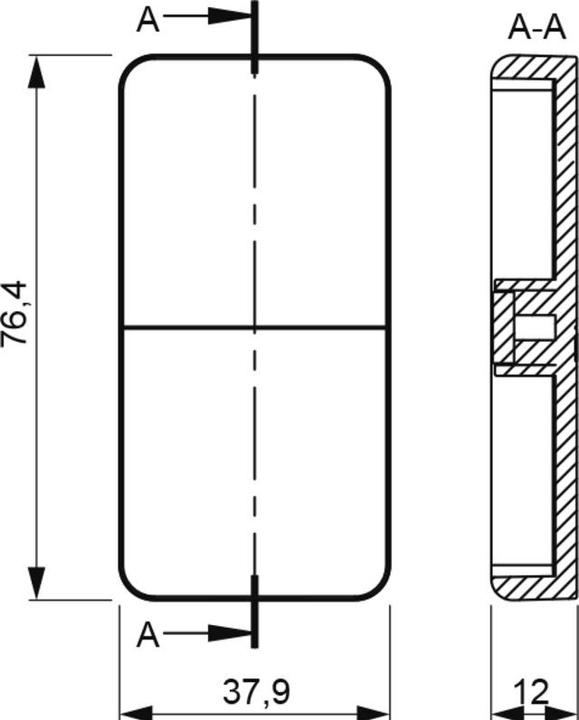 Actual product image L&S Blindcover für Montageplatte weiss