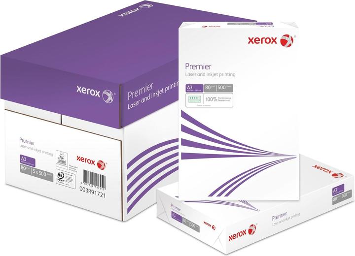 Produktbild Xerox Kopierpapier Premier A3, Weiss, 80 g/m², 2500 Blatt (80 g/m², 2500 x, A3)