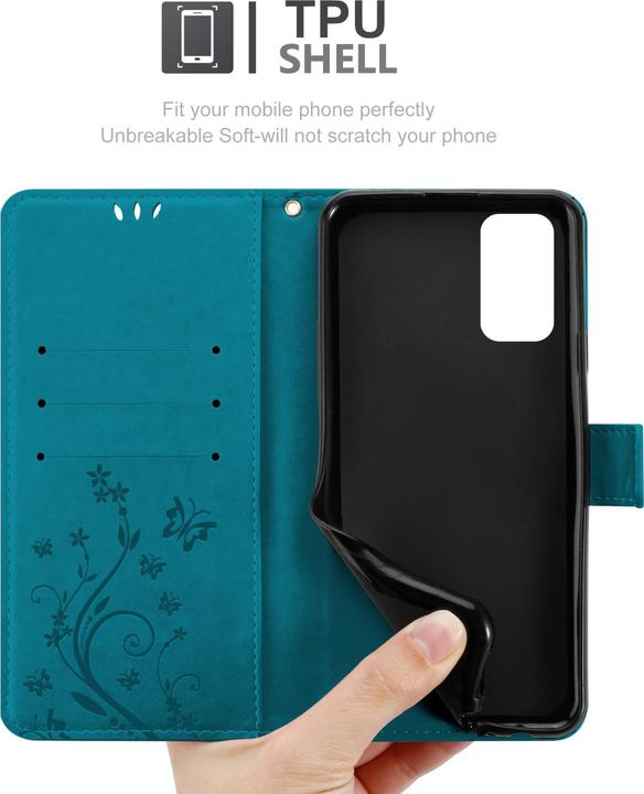 Immagine prodotto Cadorabo Copertina del libro a fiori (Xiaomi Redmi 9T, Xiaomi Poco M3)