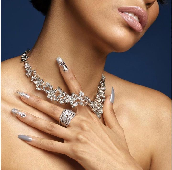 Actual product image Herba Kiss Majestic Nails - Sparkle (Artificial nails, Grey, Transparent)