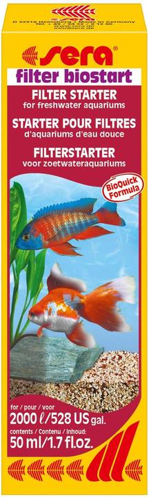 Image du produit Sera Entretien de l'eau filtre biostart, 50 ml (Entretien de l'eau de l'aquarium)