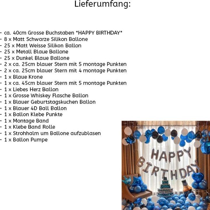 Produktbild Ueli Express 99 in 1 Happy Birthday Blau Ballon Mega Set