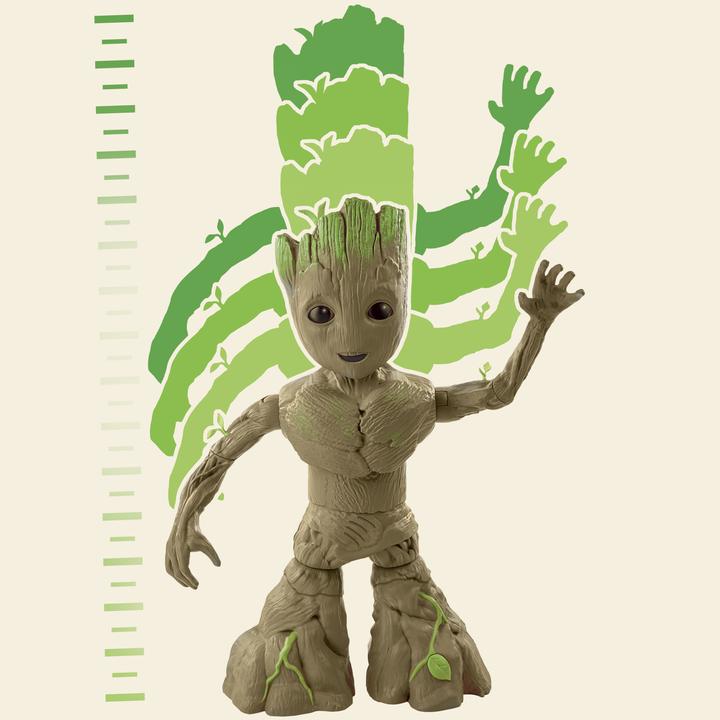Actual product image Hasbro Marvel Studios I Am Groot Groove 'N Grow Groot, 34cm Tall Interactive Action Figure, Superheroes