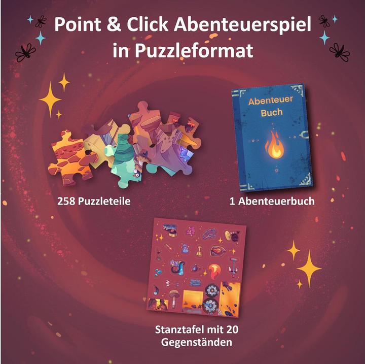 Productafbeelding Kosmos Adventure Puzzle: In den Tiefen des Vulkans (258 onderdelen)