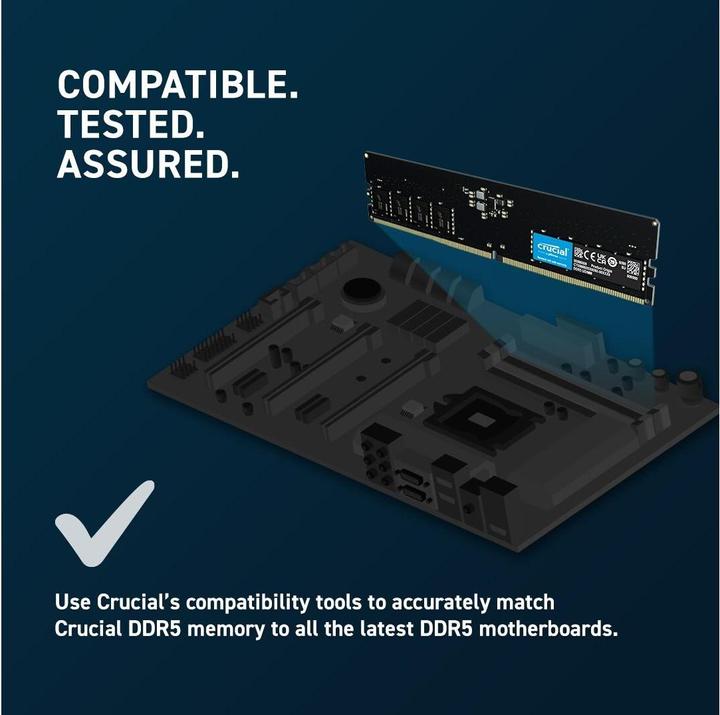 Actual product image Crucial Desktop Memory (1 x 16GB, 5600 MHz, DDR5 RAM, DIMM)