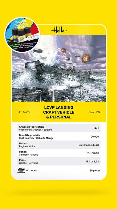 Immagine prodotto Heller STARTER KIT LCVP Mezzo da sbarco + Figure