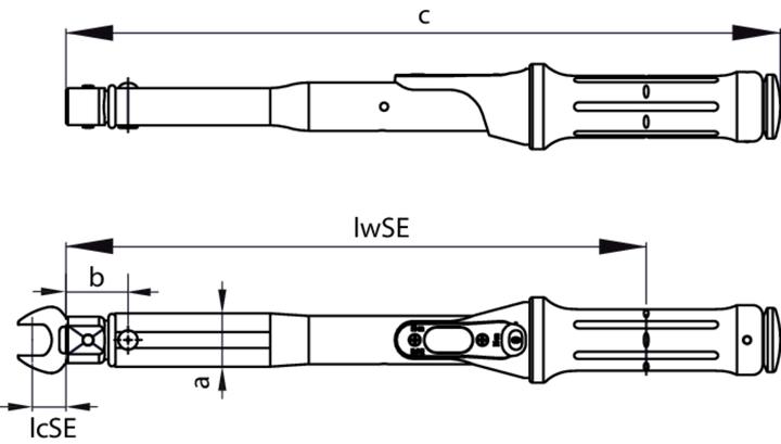 Actual product image Gedore Torque wrench 10-50 Nm, 9 x 12 mm, 4101-05 (10 Nm, 50 Nm)