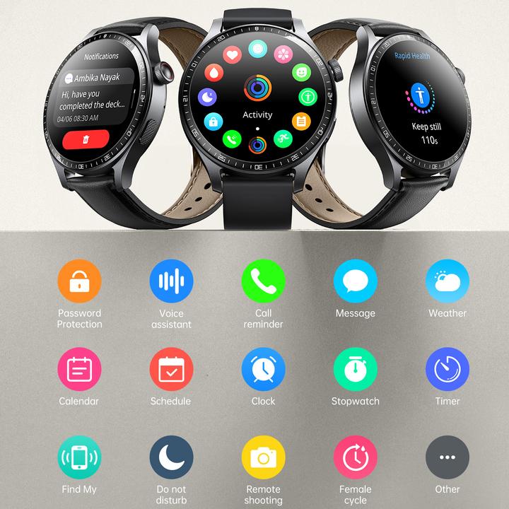 Actual product image Joyroom Classic Series JR-FC2 Pro Smart Watch (Answer/Make Call)-Space Grey (227 mm)
