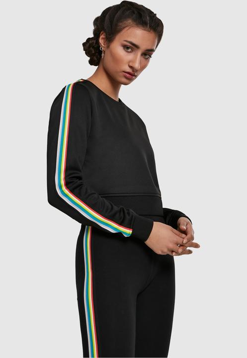 Actual product image Urban Classics Ladies Multicolor Taped Sleeve Crewneck (XXL)