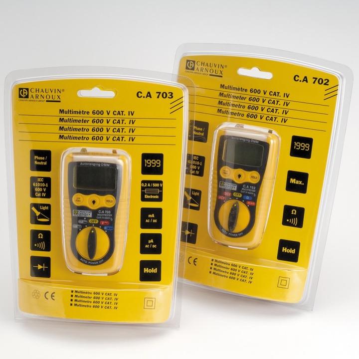 Produktbild Chauvin Arnoux Hand-Multimeter C.A 702 Kalibr (CAT IV 600V, CAT III 1000V)