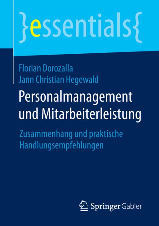 Image du produit Personalmanagement und Mitarbeiterleistung (Allemand, Florian Dorozalla, Jann Christian Hegewald, 2016)