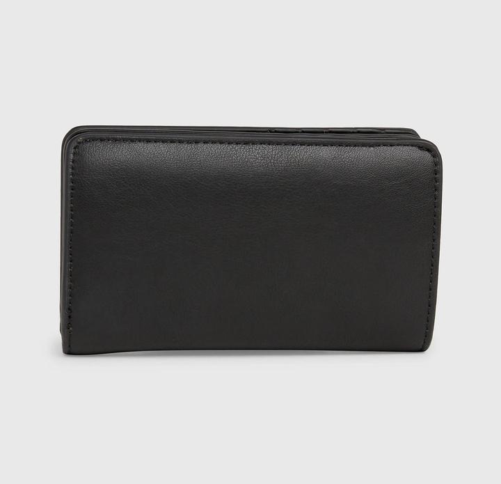 Actual product image Calvin Klein Ladies Wallet Re-Lock Bifold French Wallet Large, Black (Ck Black), One Size