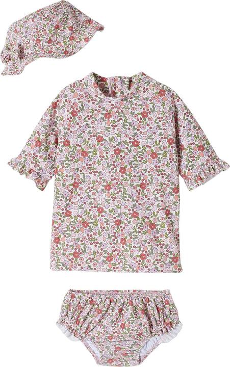 Image du produit Vertbaudet Mädchen Baby-Set mit UV-Schutz: Shirt, Badehose & Sonnenhut Oeko-Tex (92)