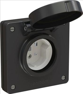 Produktbild Feller Steckdose T25 UP nass IP55/21 schwarz