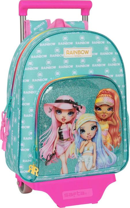 Produktbild Rainbow Schulrucksack mit Rädern High Paradise türkis 28 x 34 x 10 cm