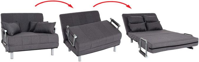Produktbild Swisshandel24 Schlafsessel HWC-K29, Klappsessel Schlafsofa Gästebett Relaxsessel, Liegefläche 186x97cm  Stoff/Tex