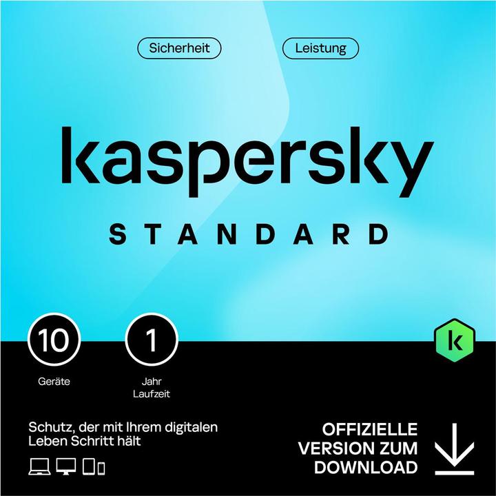 Kaspersky Standard 10device 1year Download (10 Utente, 1 Dispositivi/Utenti, 12 mesi)
