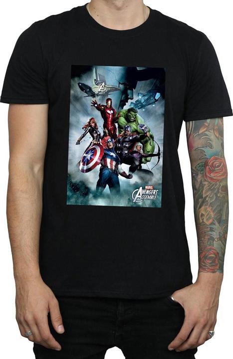 Actual product image Mens Avengers Assemble Team Montage T-Shirt (S)