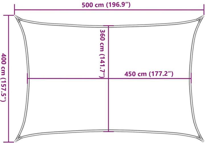 Actual product image VidaXL Sonnensegel (400 x 500 cm)
