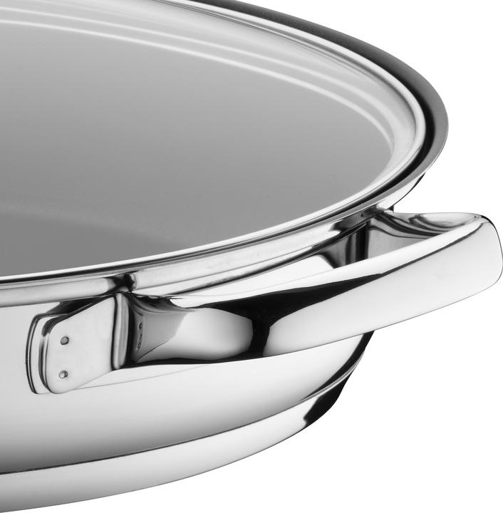 Produktbild WMF Fischpfanne oval Schmorpfanne 38cm Deckel Induktion Edelstahl beschichtet (26 cm, Bratpfanne, Edelstahl)
