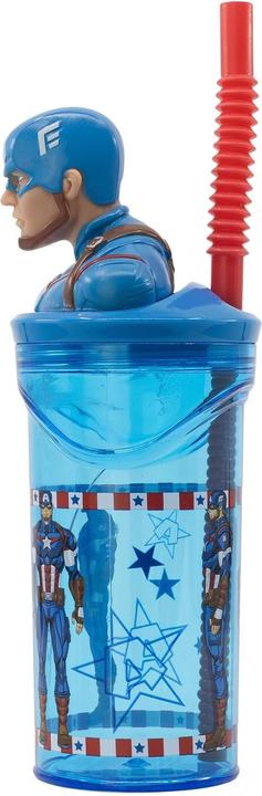 Produktbild Stor Avengers ""Invincible"" Captain America 3D Figur (360 ml) - Trinkbecher