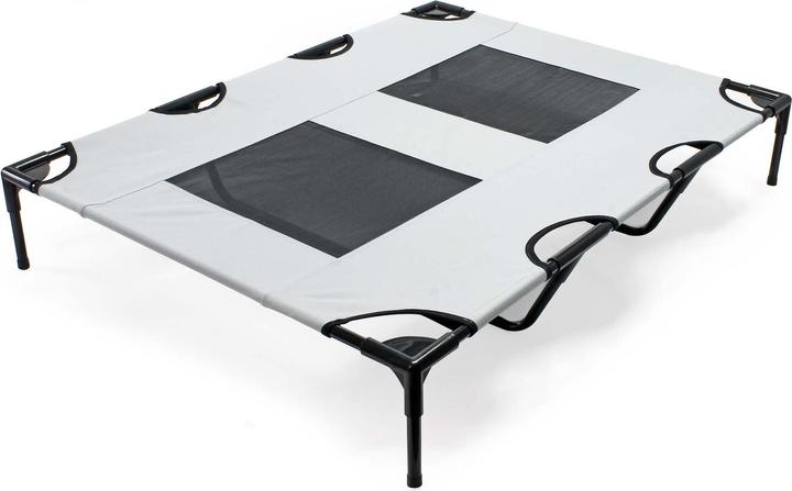 Immagine prodotto Wiltec Lettino da viaggio per cani da esterno Zona notte XL 122 x 93 x 20 cm Grigio fino a 60 kg (Cane)