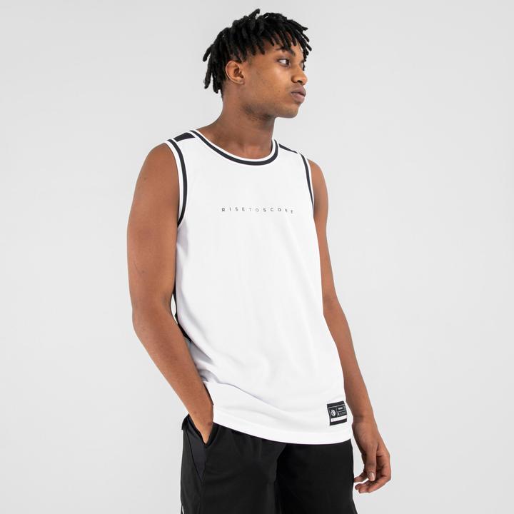 Produktbild Tarmak Damen/Herren Basketball Trikot ärmellos - T500 schwarz/weiss (3XL)