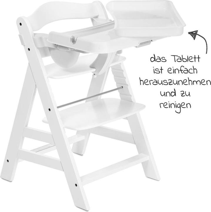Actual product image Hauck Highchairs Highchair Alpha Plus White in economy set incl. seat cushion (Highchair)