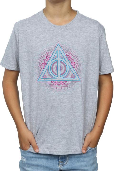 Actual product image Boys Neon Deathly Hallows T-Shirt (128)