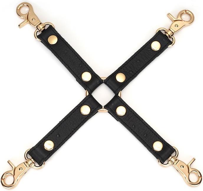 Produktbild Liebe Seele Demon's Kiss- 4er Lederfessel Hogtie im Straussenleder-Look mit Clips