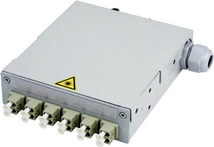Image du produit Telegärtner STX Répartiteur sur rail 6xLC-Duplex, manchon céramique/boîtier plastique, monomode/multimode (S/FTP, CAT6, 0.14 m)