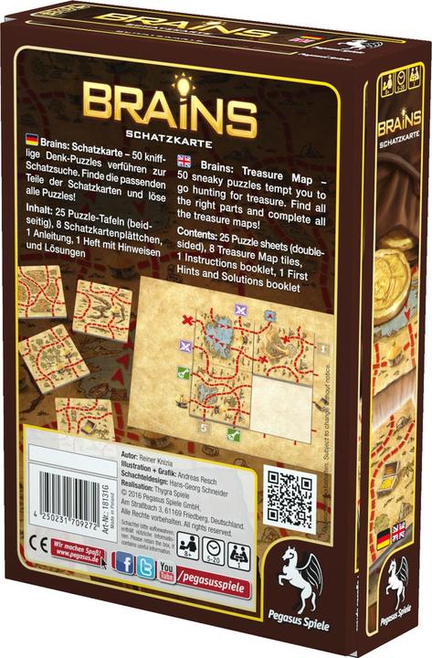 Produktbild Pegasus Brains Schatzkarte (Deutsch, Englisch)