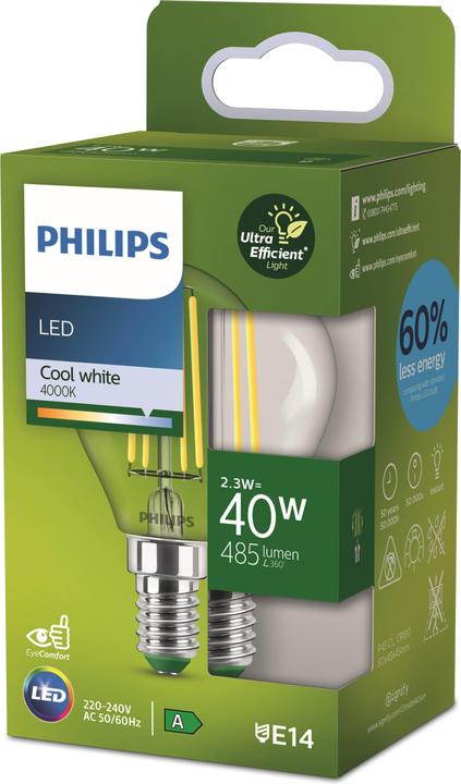 Produktbild Philips Ultra Efficient (E14, 2.30 W, 485 lm, 1 x, A)