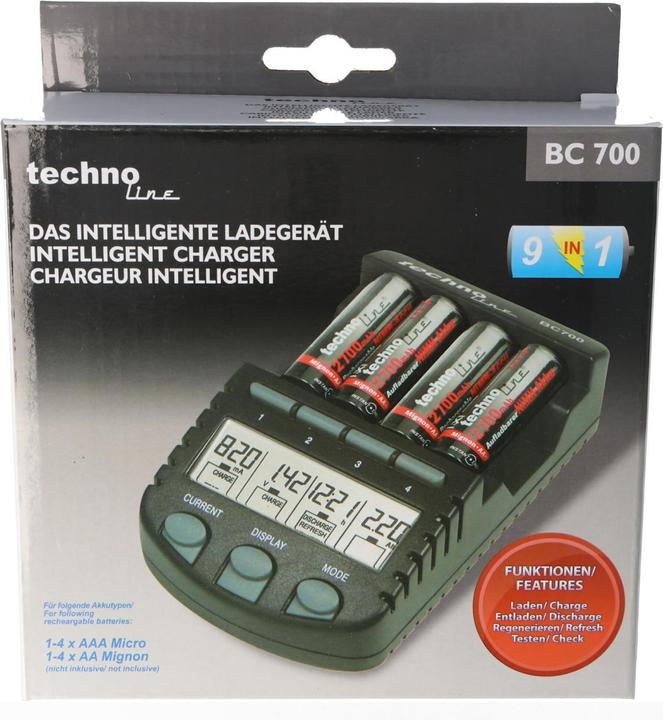 Image du produit AccuCell Chargeur rapide BC 700 avec fonction de décharge et écran LCD (1 pcs, 3000 mAh, Chargeurs sans batterie)