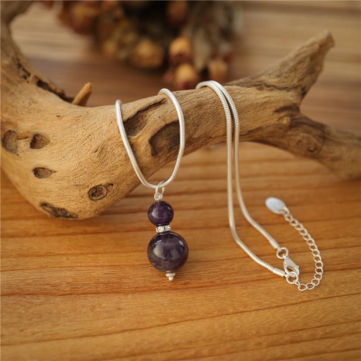Actual product image Andreani Necklace with genuine amethyst