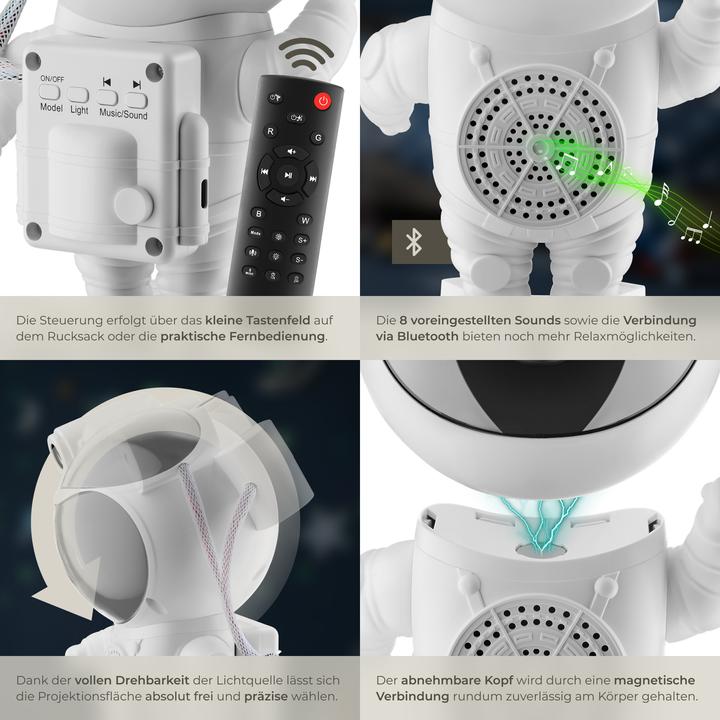 Produktbild tectake Sternenhimmel-Projektor Astronaut, inkl. Bluetooth