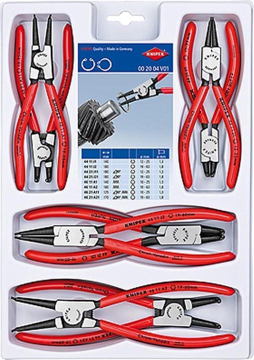Actual product image Knipex Set of Circlip Pliers (180 mm)