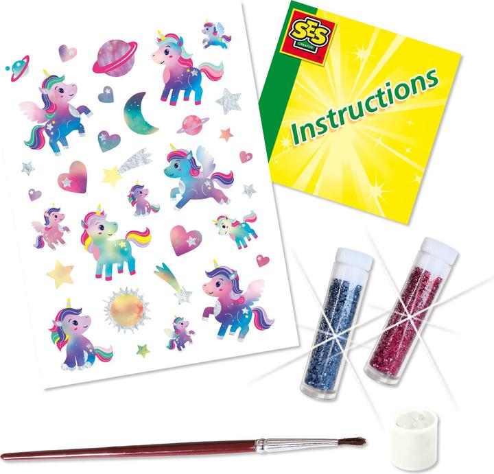 Actual product image Ses Creative Unicorn Tattoos Galaxy