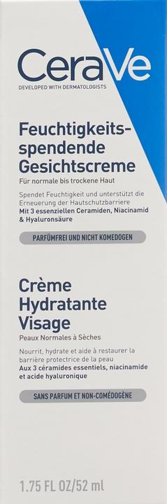 Produktbild CeraVe Feuchtigkeitsspendende Gesichtscreme (52 ml, 24h Creme)