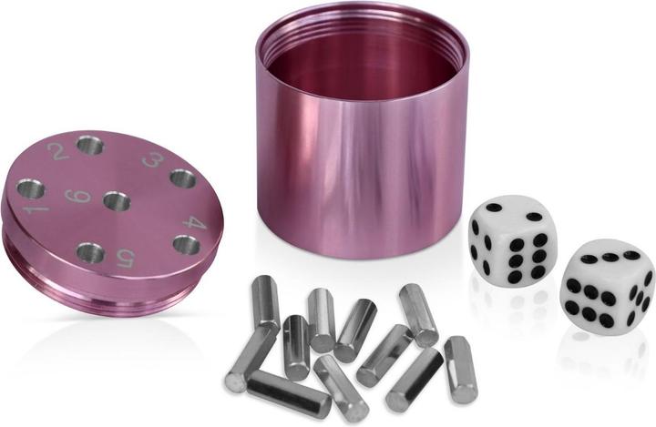 Immagine prodotto Bestsaller 3003 - SUPER SIX Premium Alluminio rosa-oro, 36 bastoncini da gioco e 2 dadi (Tedesco)