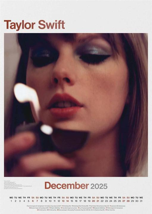 Actual product image Taylor Swift 2025 A3 Wall Calendar (A3)