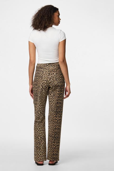 Produktbild Pieces PCSALUME HW Leoprint Straight Fit Jeans (29)