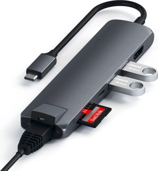 Actual product image Satechi USB-C Slim Multi-port (USB-C, 7 Ports)