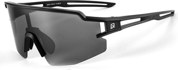 Rockbros Polarized Cycling Glasses with UV Protection and Corrective Insert 14120008006 Gray Lenses (Schwarz, Schwarz)