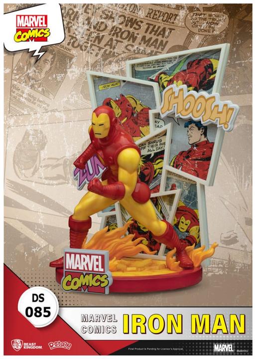 Actual product image Beast Kingdom Marvel Comics diorama PVC D-Stage Iron Man 16 cm