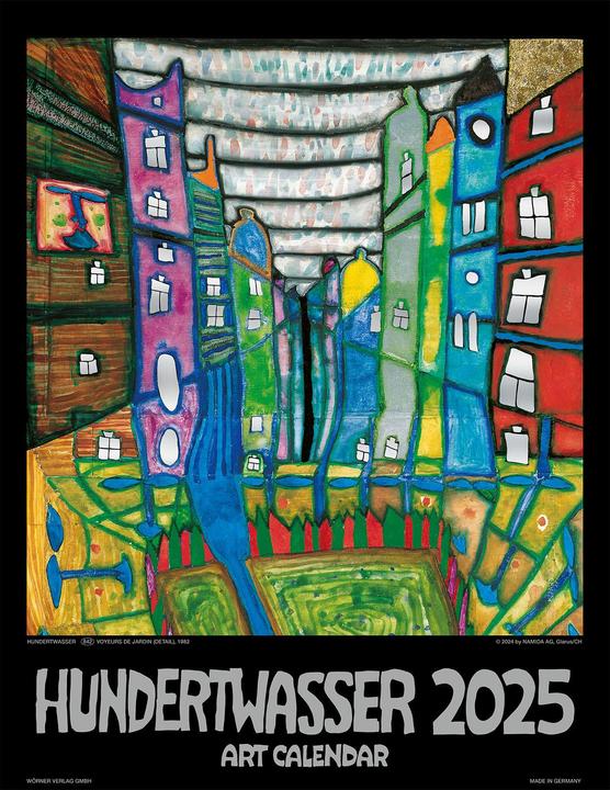 Actual product image Hundertwasser Art Calendar 2025 (44 x 34 cm, German, French, English)